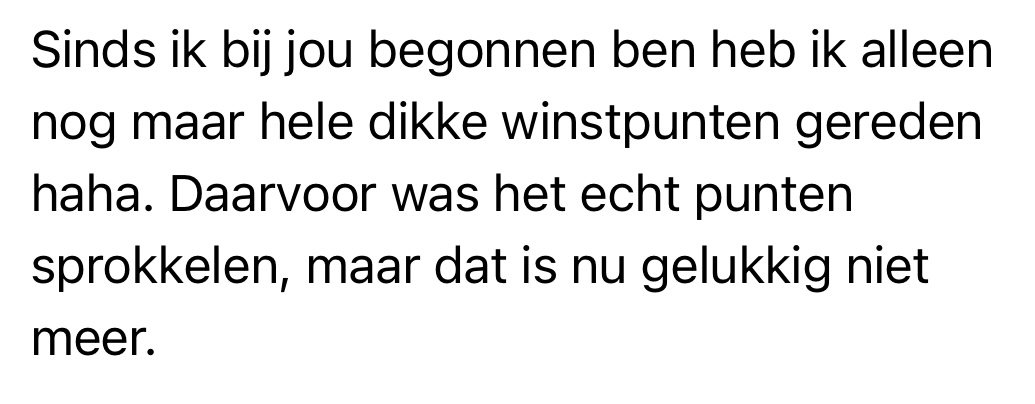dikke winstpunten