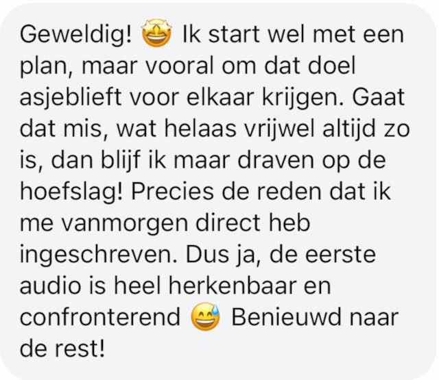 losrijden met een plan