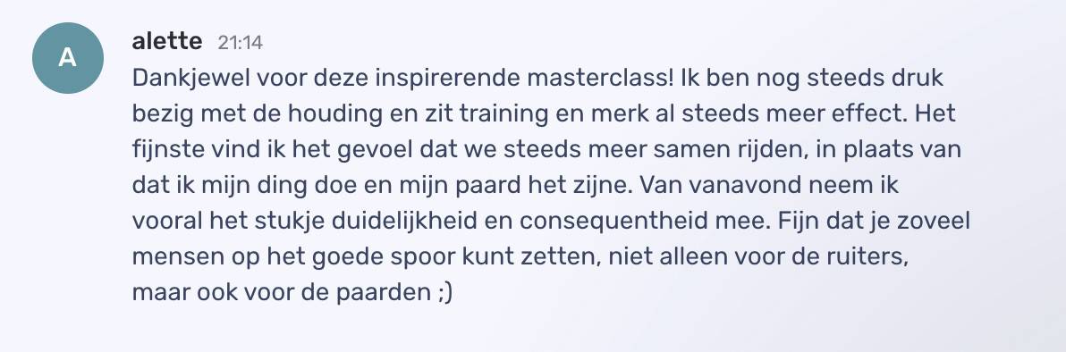 masterclass review ruitergevoel